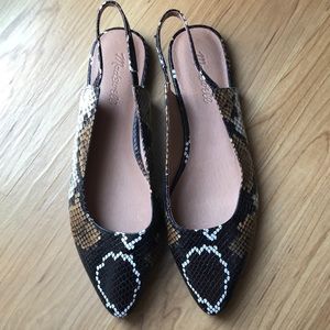 Madewell Margot snake print flat